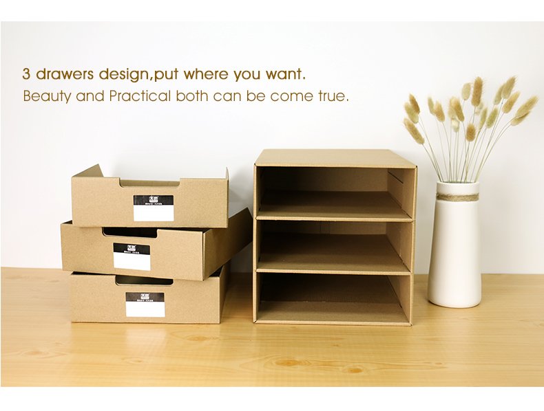 tianseoffice's tweet image. #tianse #officesupplies #fileorganizer #storagebox #drawer TIANSE Kraft Paper Desktop Storage Box with 3 Drawers: thickened Kraft paper, sturdy durable, suitable for storing papers, documents, stationery items, easy to install, make your desktop organized😘bit.ly/2WyLG7N