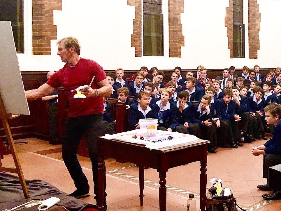 nealejoseph's tweet photo. It was a great honour to be invited as a special guest to @TSS_GoldCoast to encourage the students with their giftings, no matter how big or how small 🙏🏻🎨 https://t.co/LX50AAVOKT