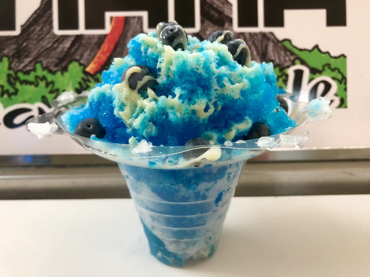 OhanaNmb's tweet photo. Introducing the Blue #Hawaiian made with blue monster ice cream, blue raspberry shave ice, handpicked #farmfresh #bluberries topped with a snow cap 
#ohananmb #NorthMyrtleBeach https://t.co/0IzBuIY2pI