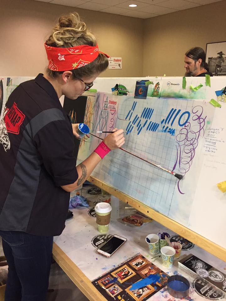 AirbrushCircus's tweet photo. Pinstriping -San Antonio 2019 - Darren Wenzel &amp; Ryan Evans
#Airbrush #OneShot #Pinstriping #CustomPaint #Trulers #brushwork #Striping #Art #ArtCircus https://t.co/BnxiN4S6pI
