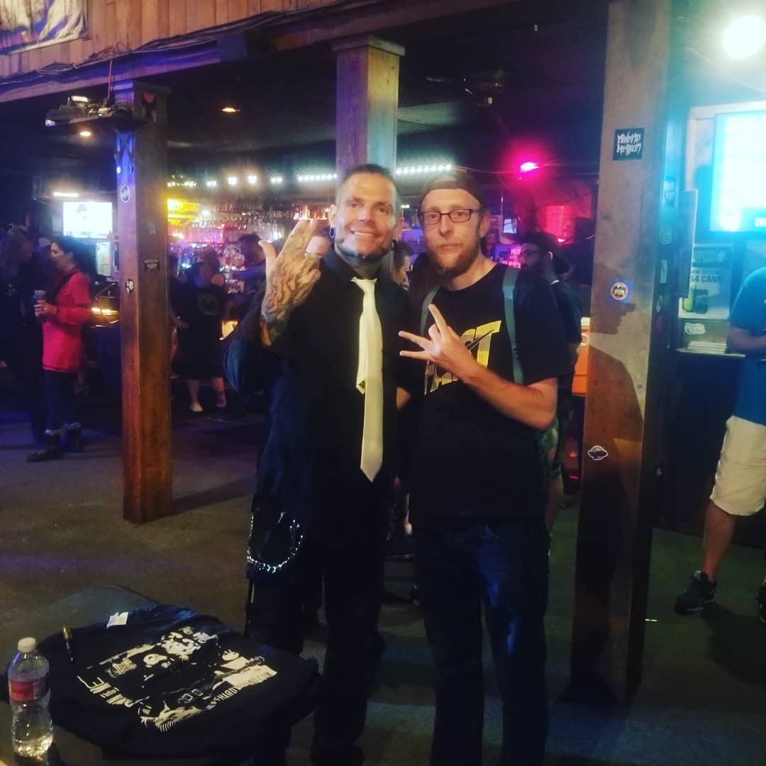 Last night got to meet Jeff Hardy after a respect women's wrestling show, at Herman's hideaway great night. #jeffhardy #respect #respectwomenswrestling #hermanshideaway #denver #wrestling #rockymountainprowrestling