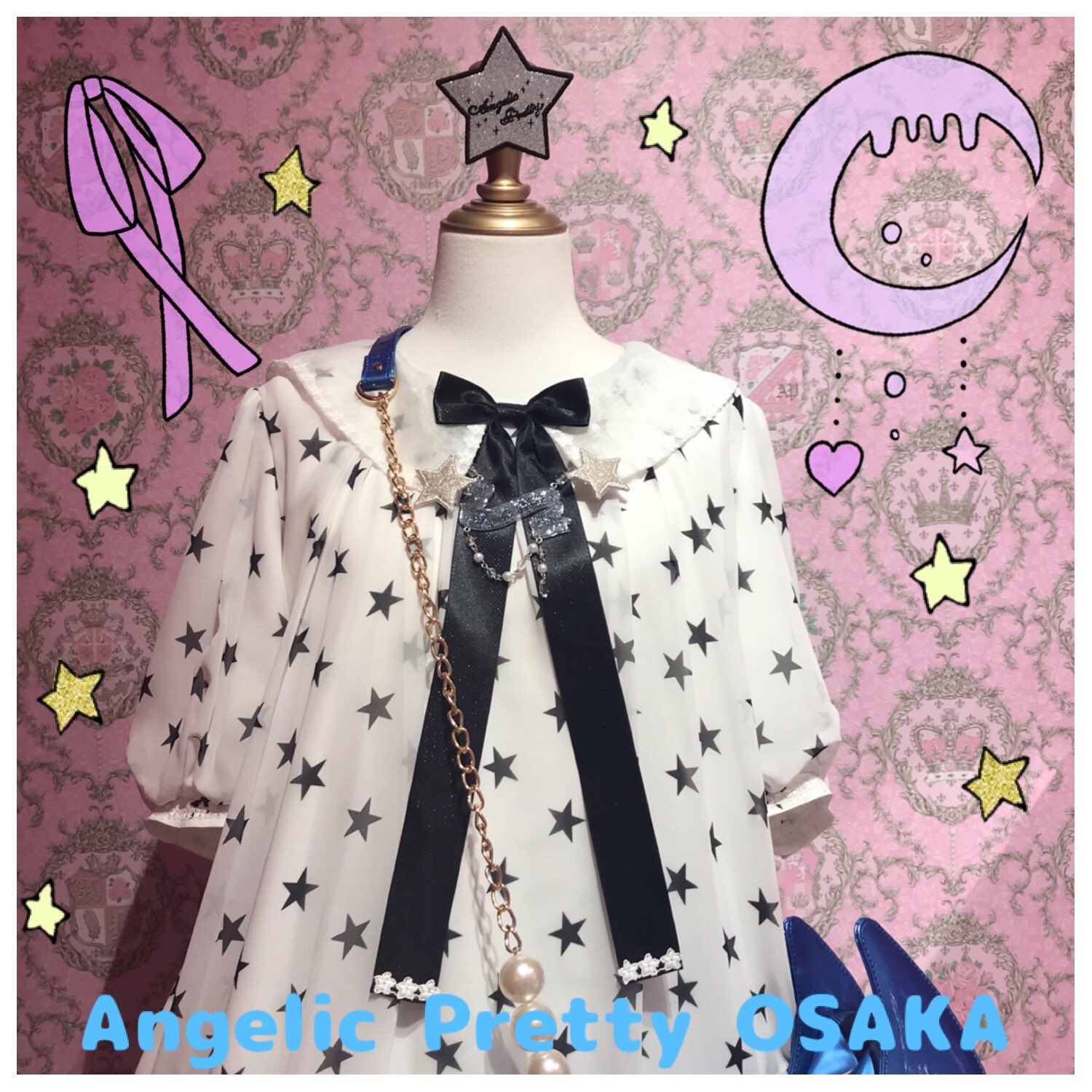 angelic pretty Starry Moonクリップ クロ