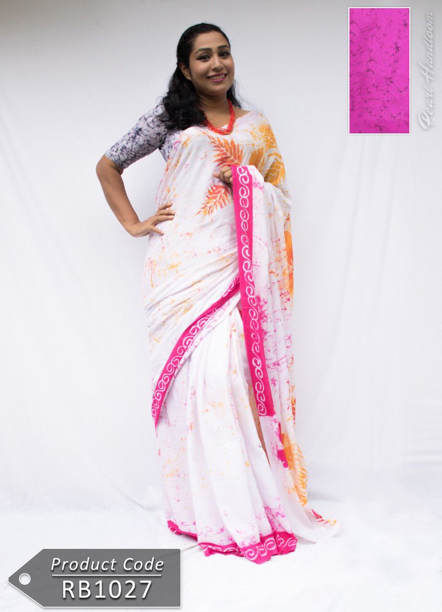PearlHandloom's tweet photo. Fully Cotton Batik Sarees. Islandwide free delivery within a day.

Product info..

Work:- SL made Batik Saree

Fabric:- White Super Voile

Colour:- Pink, Yellow, &amp; Orange

Colours may slightly differ base on lightning / devices you uses to view.

#PearlHandloom #LKA https://t.co/dx0tSFjRa0
