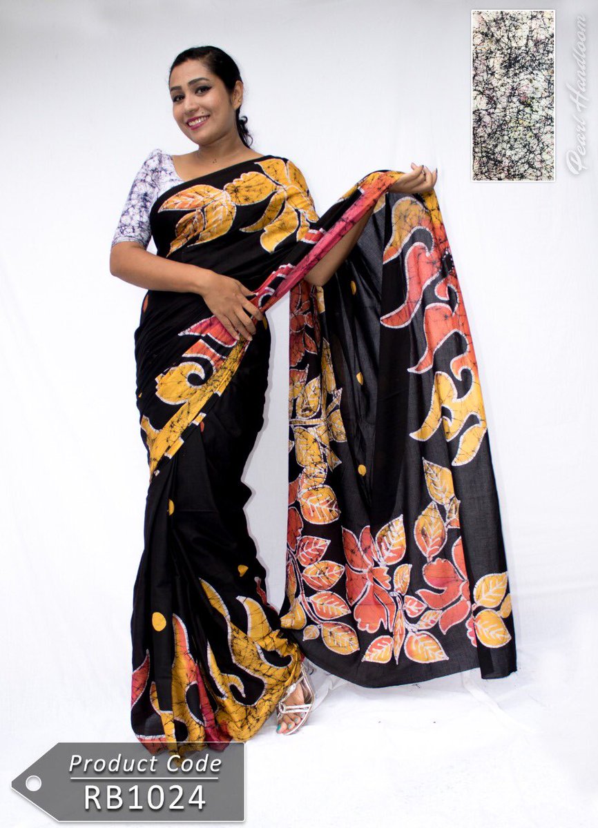 PearlHandloom's tweet photo. Fully Cotton Batik Sarees. Islandwide free delivery within a day.

Product info..

Work:- SL made Batik Saree

Fabric:- White Super Voile

Colour:- Black, Yellow &amp; Orange 

Colours may slightly differ base on lightning / devices you uses to view.

#PearlHandloom #LKA https://t.co/cabhqogONQ