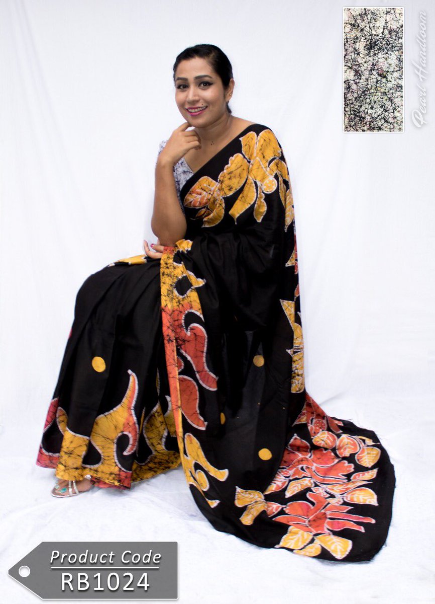 PearlHandloom's tweet photo. Fully Cotton Batik Sarees. Islandwide free delivery within a day.

Product info..

Work:- SL made Batik Saree

Fabric:- White Super Voile

Colour:- Black, Yellow &amp; Orange 

Colours may slightly differ base on lightning / devices you uses to view.

#PearlHandloom #LKA https://t.co/cabhqogONQ