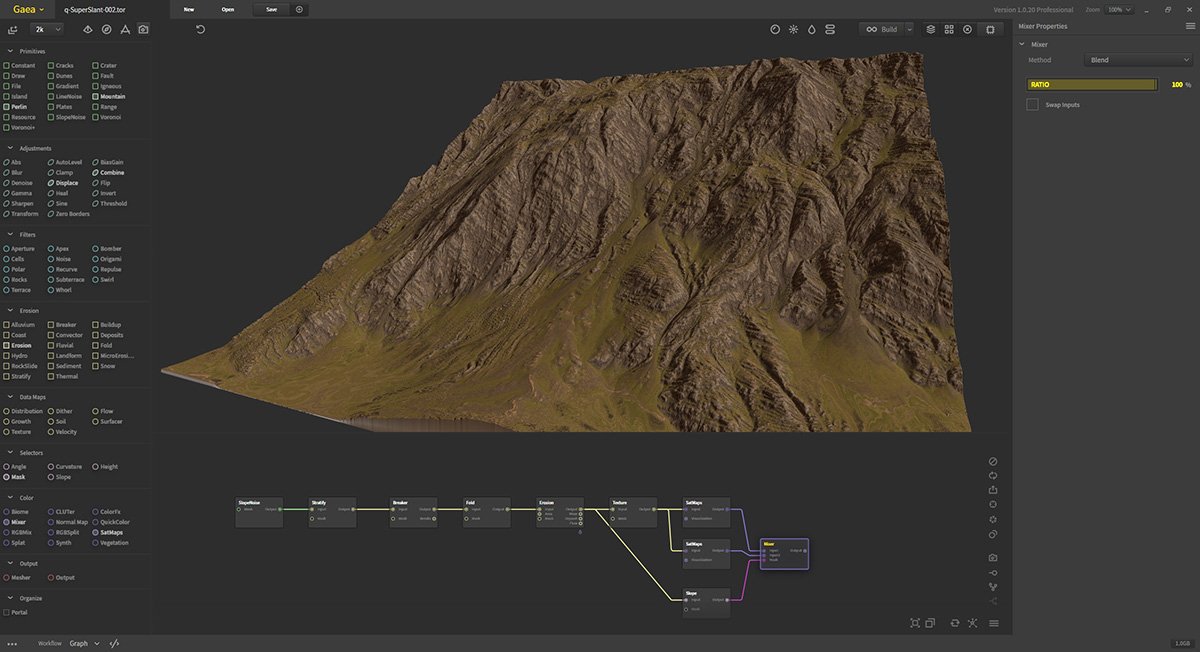 beforesmag's tweet photo. The latest #vfxtoolsweek post on befores &amp; afters is about @quadspinner's new procedural terrain generation tool, Gaea. See how it works here: https://t.co/NwVecGMQky https://t.co/h3SUpbe8U2