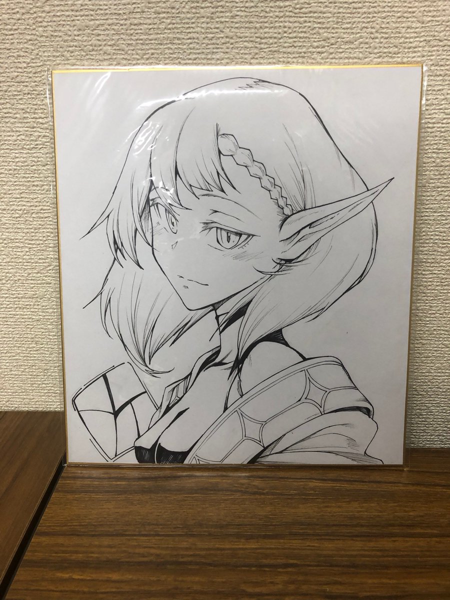 タケ先生より『異種奇譚』のアンケートはがきをお送りいただいた方の中から抽選で1名の方にプレゼントさせていただきます直筆イラスト色紙をいただきました。書籍版異種奇譚を購入してアンケートはがきでご意見いただけますと嬉しいです! 