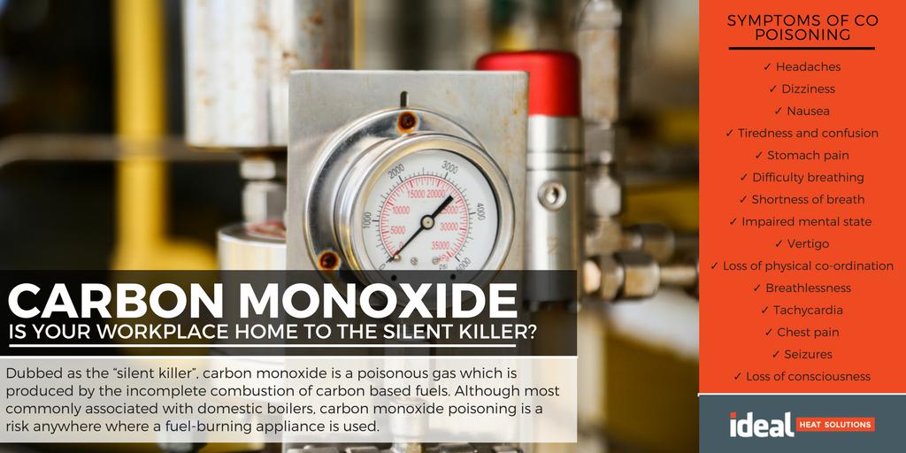 Although most commonly associated with domestic boilers, #carbonmonoxide poisoning is a risk anywhere where a fuel-burning appliance is used. 

Read the risks for commercial settings over on our blog: idealheatsolutions.co.uk/is-your-workpl…

#COAware
