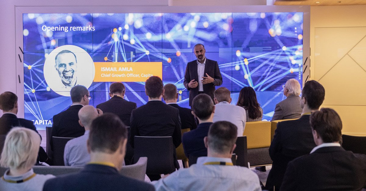 CapitaPlc's tweet photo. Last week, @CapitaCustMgt hosted an exclusive event with @trusona_inc and welcomed keynote speaker and #cybersecurity expert, Frank Abagnale. We also heard from @raidiam’s Barry O’Donohoe and Capita’s chief growth officer, Ismail Amla #CapitaTrusona #DigitalSecurity https://t.co/RHqqdVLgI6