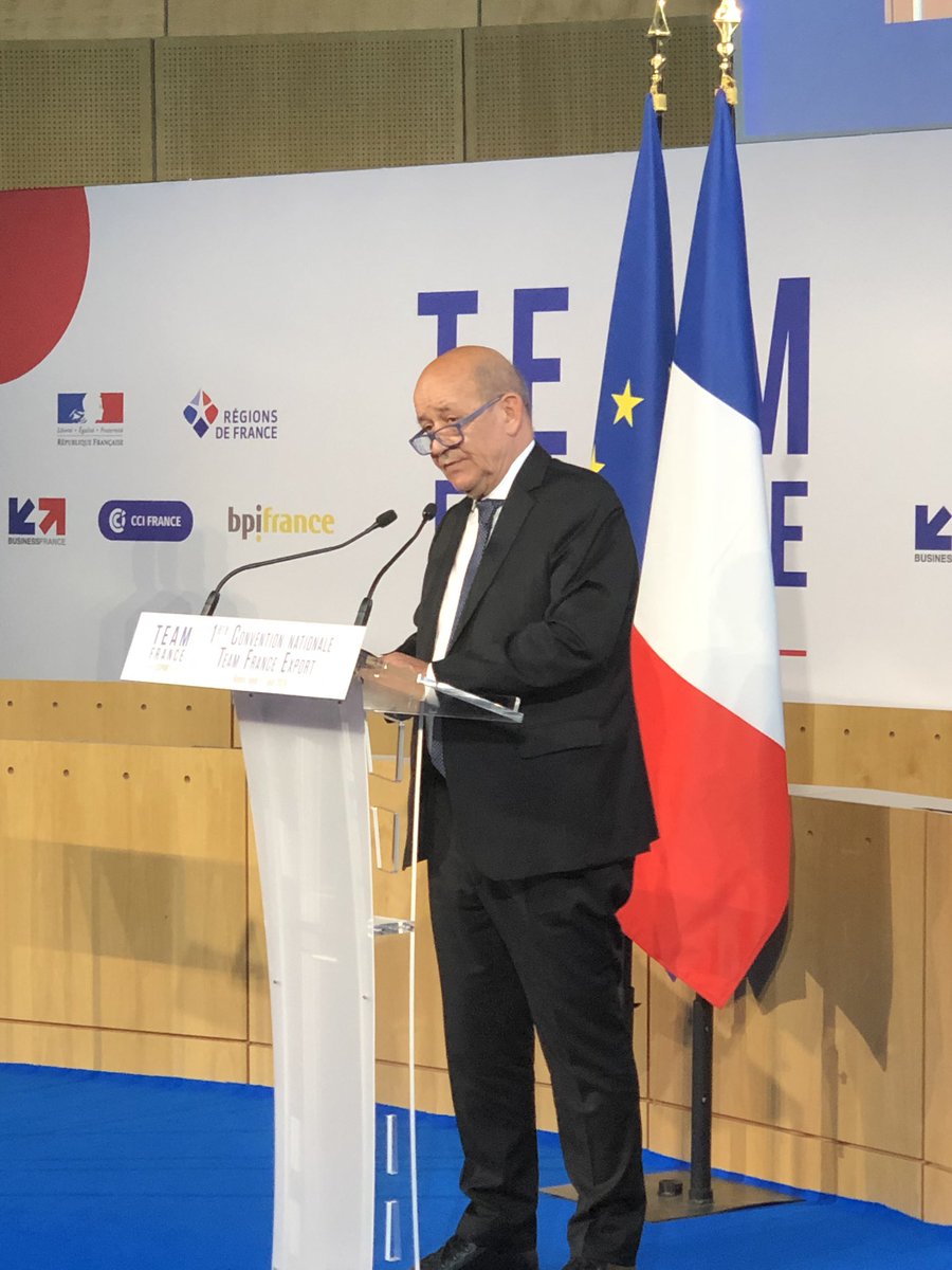À #Rouen, pour la 1ere convention #TeamFranceExport <a href="/JY_LeDrian/">Jean-Yves Le Drian</a> salue les efforts de <a href="/businessfrance/">Business France</a> et « la #France de l’exportation qui s’est mise en marche ». La simplicité, les territoires et l’action collective donnent toujours de bons résultats ! <a href="/francediplo/">France Diplomatie 🇫🇷🇪🇺</a>