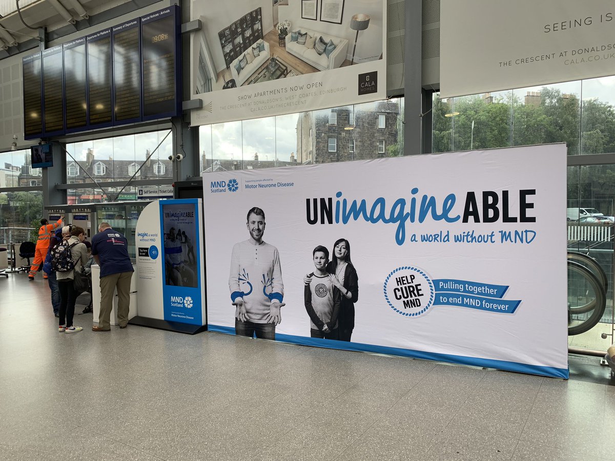 It’s MND Action week and today we’re at Edinburgh Haymarket station with the <a href="/ScotRail/">ScotRail</a> Alliance raising awareness of Motor Neurone Disease and funds to find a cure.

Stop by and donate £3 via contactless if you can. #MND 📲