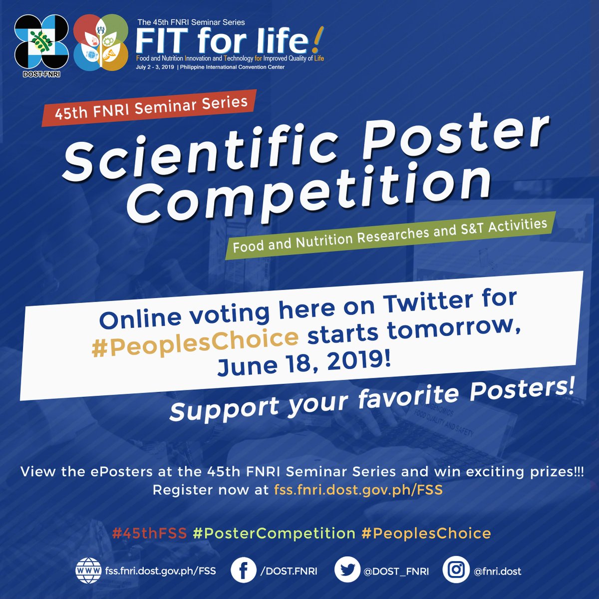 DOST_FNRI's tweet photo. One day to go!
#45thFSS #PosterCompetition https://t.co/fFzpOjN4yN