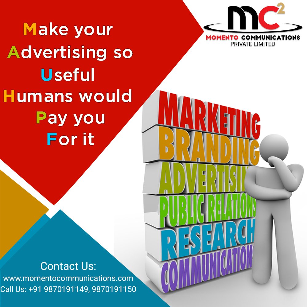 MomentoCommuni1's tweet photo. Make your Advertising so Useful Humans would Pay you For it
visit our website: https://t.co/pHvzh0LGR9
Call Now – +91 9870191149, +91 9870191150
#SocialMedia #WebsiteDesigning #SEO #PrintingServices  #BrochuresDesignPrinting #CatalogueDesignPrinting  #GraphicsDesign https://t.co/AgoysrW8CO