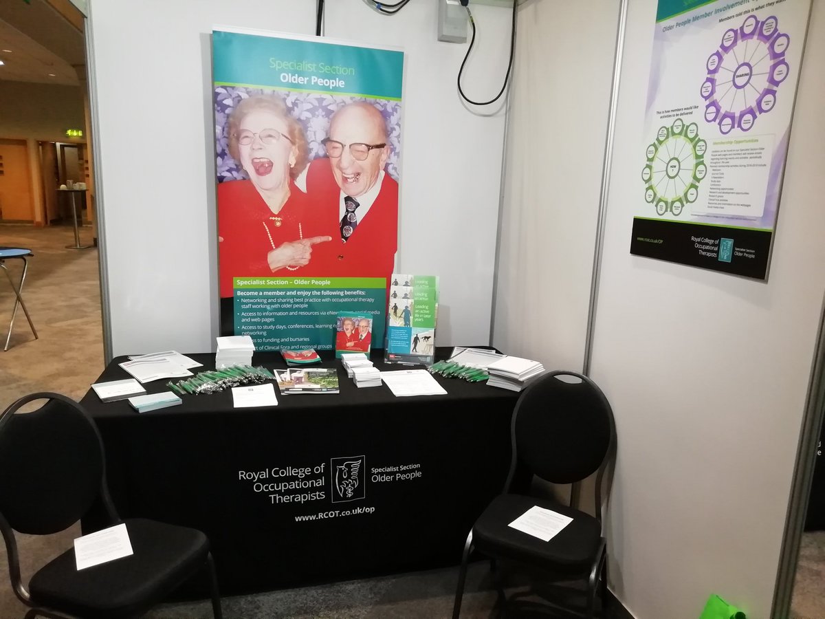 RCOT_OP's tweet photo. Come and talk to us at the @RCOT_OP stand in the main exhibition area to meet the committee and put some names to faces @shirleypearceot @Amy85h @WendyRocklands @ColledgeRebecca @RCOT_Louise #RCOT2019 https://t.co/tVPPiS2CeO