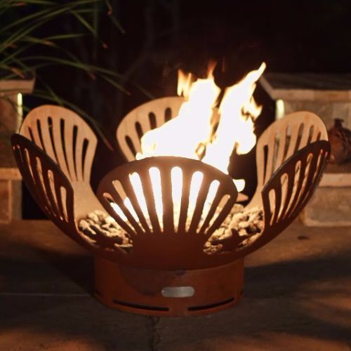 thefirepitz's tweet photo. Barefoot Beach Fire Pit. This shell and starfish design takes us back to warm and sunny summer days. #firepits #madeinusa #patios https://t.co/Ro2ybodc38