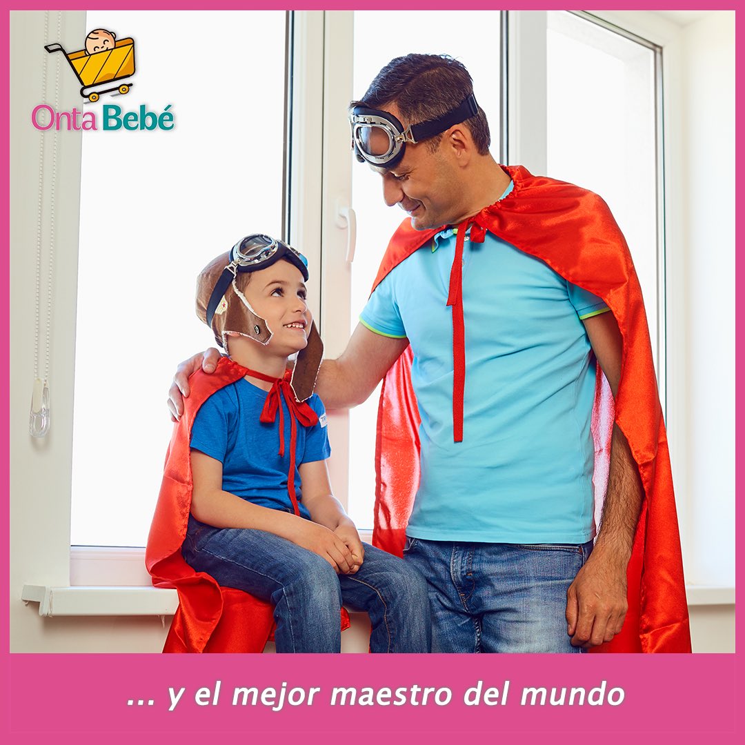 ontabebe_s's tweet photo. #SerPapá es convertirse en compañero de juego, el que todo lo puede... Ser almohada, coche o perchero. Es usar el disfraz de súper héroe, todos los días 🦸🏻‍♂️❤️. La fuerza y el amor de un padre, nos da alas fuertes para volar por la vida. ¡Feliz día a todos los papitos de Onta Bebé! https://t.co/YSuBf4Qh1F
