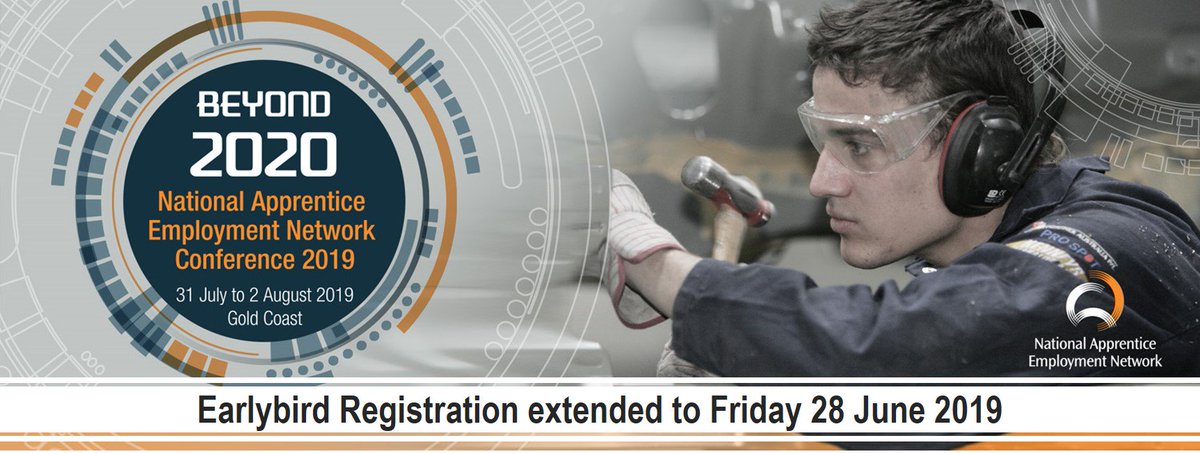 naen2019's tweet photo. The earlybird registration date has been extended to Friday 28 June! If you haven't registered click: https://t.co/xUYqQs1vjk

#grouptraining #VET #VETevent #voced #apprenticeships #TAFE #GoldCoast #NAEN2019 https://t.co/12r15X5WJU