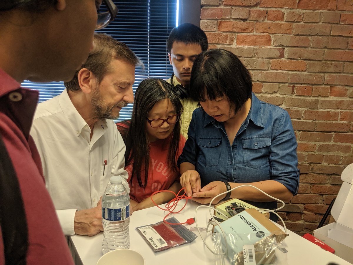margaretmz's tweet photo. I had fun speaking at the Computer Vision workshop organized by @atiglobalorg today! #TensorFlow #DeepLearning #ComputerVision #OnDeviceML #TFLite #AndroidML #EdgeTPU @sparkfun microcontroller https://t.co/nuSrSXJPin