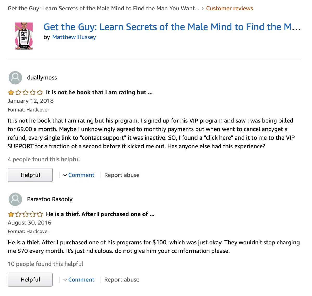 MissMeMatty's tweet photo. Matthew Hussey's conscience here! Some #ProTip advice for fans of @MatthewHussey who are tempted to purchase anything of his, but don't enjoy having their credit cards scammed https://t.co/DD9dj5GQ6X