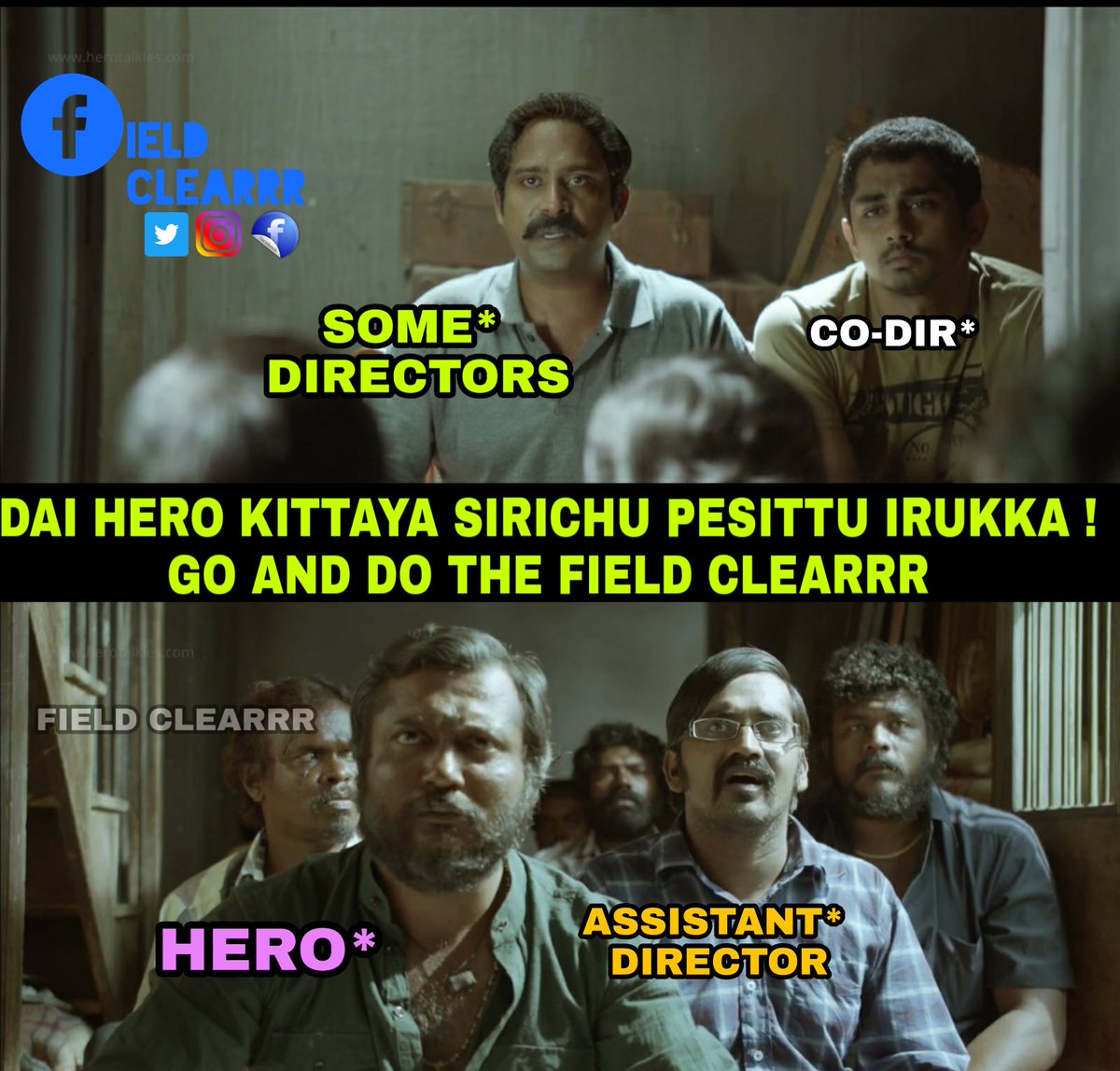 ClearrrI's tweet photo. 🙄
#FieldClearrr #AssistantDirector #GeneralCrowd #Director #codirector #associatedirector #codirector #cinema #kollywood #editor #AssistantEditors #AssistantCinematographers #ArtDepartment #Tamilcinema #kollywood
@karthiksubbaraj @Actor_Siddharth https://t.co/NlsdhnG3JQ