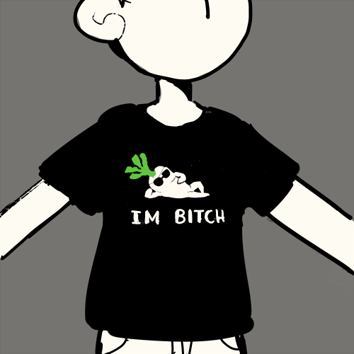 we made this shirt playing jackbox tee K.O a few weeks ago and I haven't stopped thinking abt it since