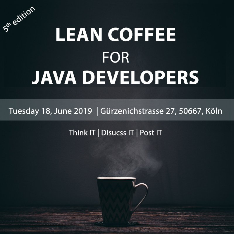 Morgen findet der Lean Coffee for Java Developers in unseren Büros im Herzen von #Köln statt! Im Mittelpunkt der #Veranstaltung: offene #Diskussion rund um die #IT und viel #Kaffee!

Registierung Link: lnkd.in/dCarEk3

#leancoffee #javadevelopers #networking #cologne