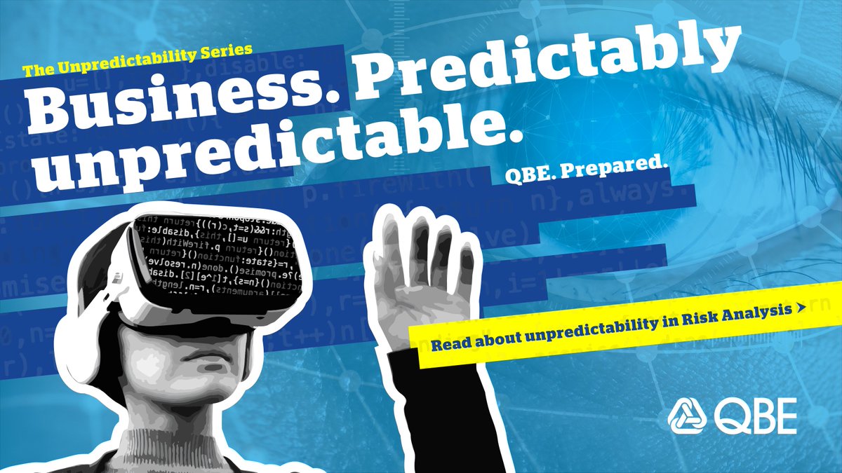 QBEeo's tweet photo. Information could be the key to managing rising levels of unpredictability. Is your business data-savvy? https://t.co/ZFGYE08kY2 #UnpredictabilitySeries #QBEPrepared https://t.co/NwjNZPNtu8