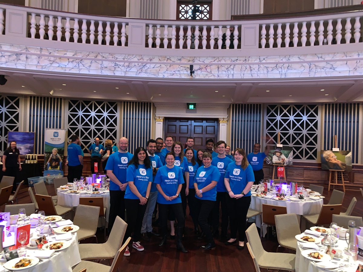 A fantastic day at the <a href="/QCFgiving/">Queensland Community Foundation</a> Philanthropist of the Year Gala Lunch, with @hearandsay as the raffle beneficiary. A BIG thanks to <a href="/QCFgiving/">Queensland Community Foundation</a>, all our volunteers and to <a href="/SuncorpStadium/">Lang Park</a>, @CS_wines and artist Rachel Prince for the amazing raffle prizes!
#qcf19 #philanthropyweek