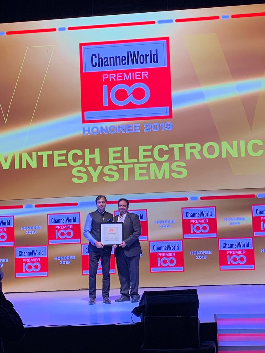 RajeevPatayeet's tweet photo. Vintech awarded Channel World Premier 100 Honoree Award for 2019.
#vintech_electronic #Award #ChannelWorld https://t.co/TzY4TU7peP