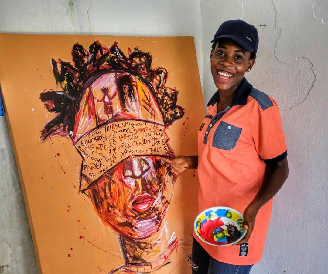 phsocial_'s tweet photo. Meet @edet_arit, a wonderful Port Harcourt Aesthetic art painter. She uses her gifted hands to tell stories. If you need any piece in ur home or office, then you can contact her. 
#portharcourt #phcity #portharcourtcity
@tutuabbey
@BelieveAllCom https://t.co/lJlb7TXLe3