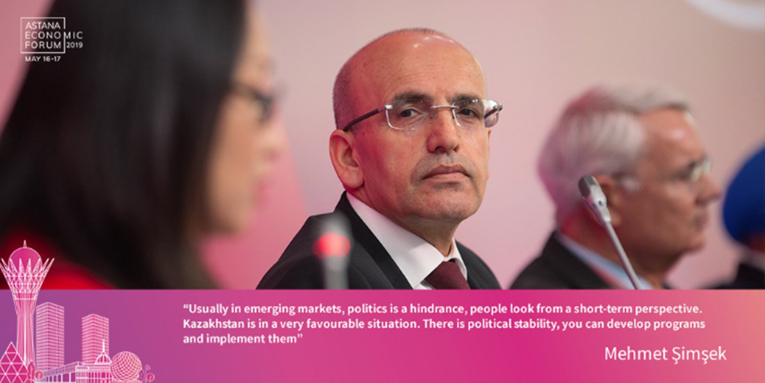 Forum_Astana's tweet photo. “Usually in emerging markets, politics is a hindrance, people look from a short-term perspective. Kazakhstan is in a very favourable situation. There is political stability, you can develop programs and implement them”. https://t.co/dnQtDtIZSR