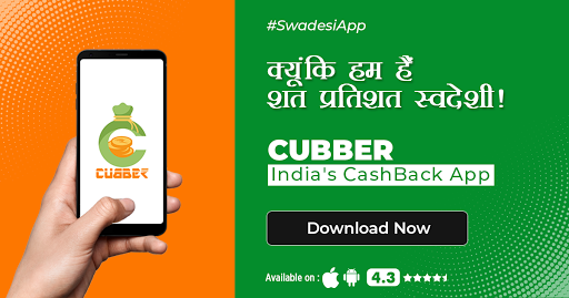 cubberonline's tweet photo. Cubber is India's very own #SwadesiApp. The app that not only allows you to pay
bills, recharge, book tickets, etc. But also gives you handsome cashback offers.
Download the app now: https://t.co/9OU0Kb6CVU
#CubberApp #CashbackApp #Offers https://t.co/PaDbivEU3E