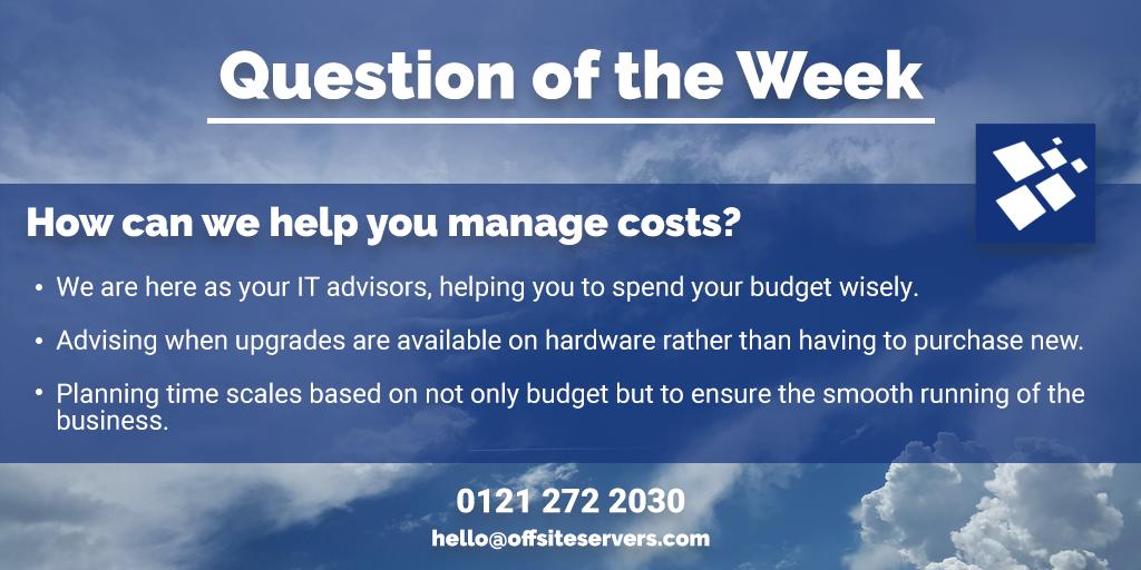 EkcoCloud's tweet photo. #QuestionOfTheWeek
Find out more about how we can help simplify your IT...
https://t.co/NZf78cCNwY
#IT #ITSecurity #ITSupport #ITCost #SME #Cloud #Budgeting #Business #SmallBusiness #SimplifyYourIT https://t.co/kYWSKgbkIG
