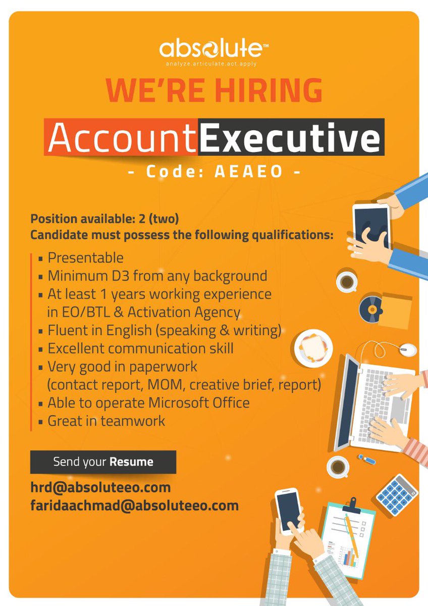 Many of you have asked about vacancy and we hear you. This is your chance to join us. Send us your resume now! Goodluck 🙌🏻 #jobvacancyjakarta #lowongankerjajakarta