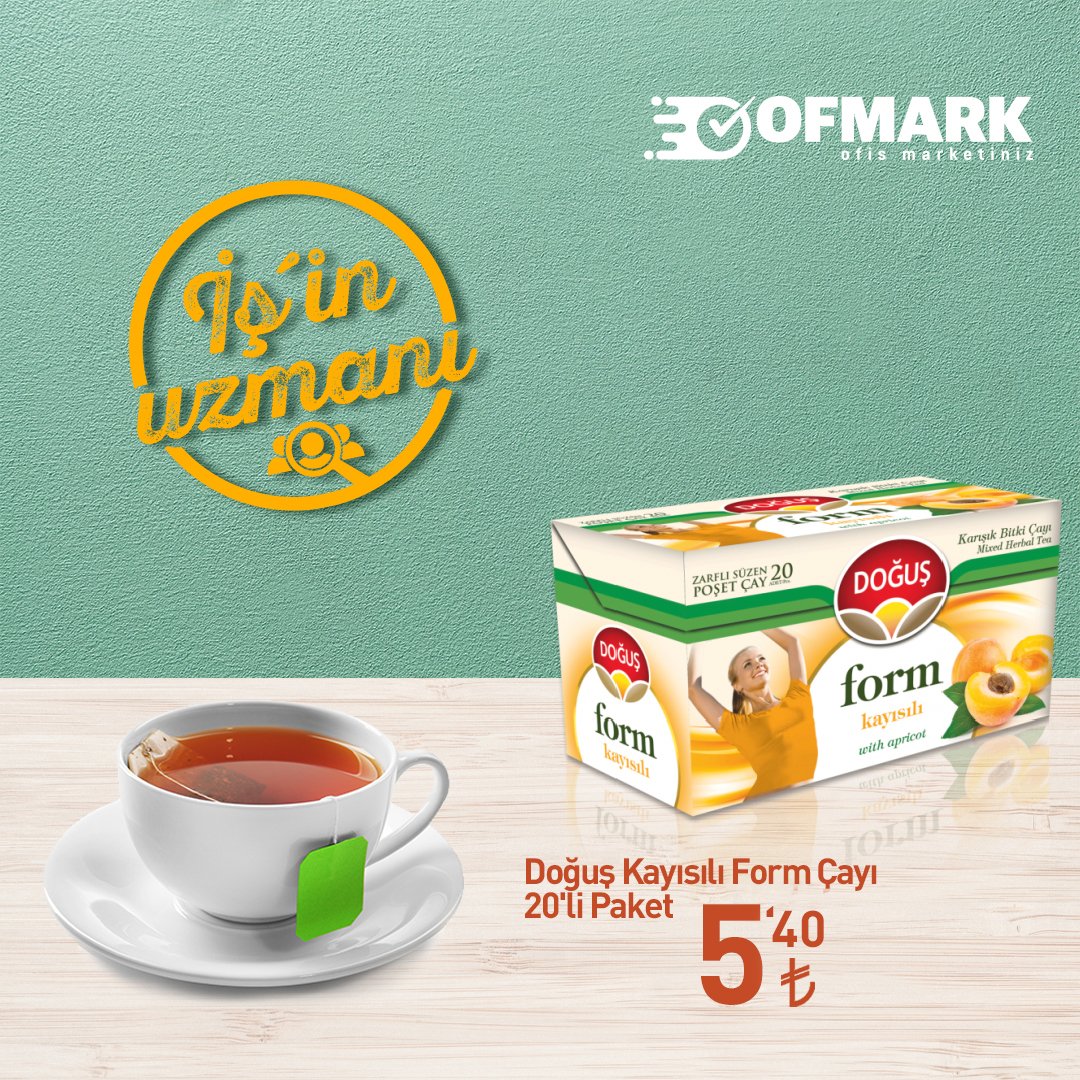 Kalp sağlığından, kansızlığa kadar bir çok sağlık problemine iyi gelen Doğuş Kayısılı Form Çayı Ofmark’ta.
Hem işinize hem kendinize vakit ayırın diye. Ofisinizde yoksa tıklayın hemen getirelim.

bit.ly/2T25xGQ

#ofmark #ofis #ofisihtiyaçları #ofishayatı #ofismalzemeleri