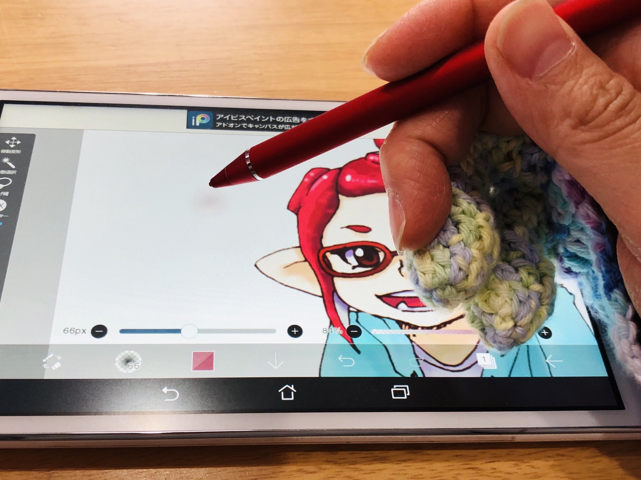 Red 風呂ッグ タブレット用のグローブを自作した コットン糸なので通気性抜群 全ての絵を描くかぎ針編み派の方に捧ぐ ２本指グローブ ペンタブ手袋 タブレット手袋 かぎ針編み T Co Iho5bphtvz Twitter