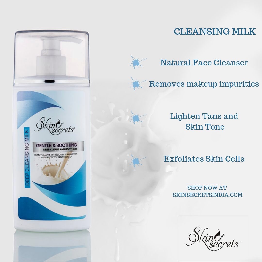 skinsecrets_Ind's tweet photo. Treat your skin with the best...Skin Secrets Deep cleansing milk removes makeup impurities and lightens skin tone. It keeps the skin hydrated for a long time. #skinsecretsindia #skincareroutine #deepcleansingmilk #stayhydrated #removesmakeup #revealingbeautifulyou #glowup https://t.co/R0x52bxcbK