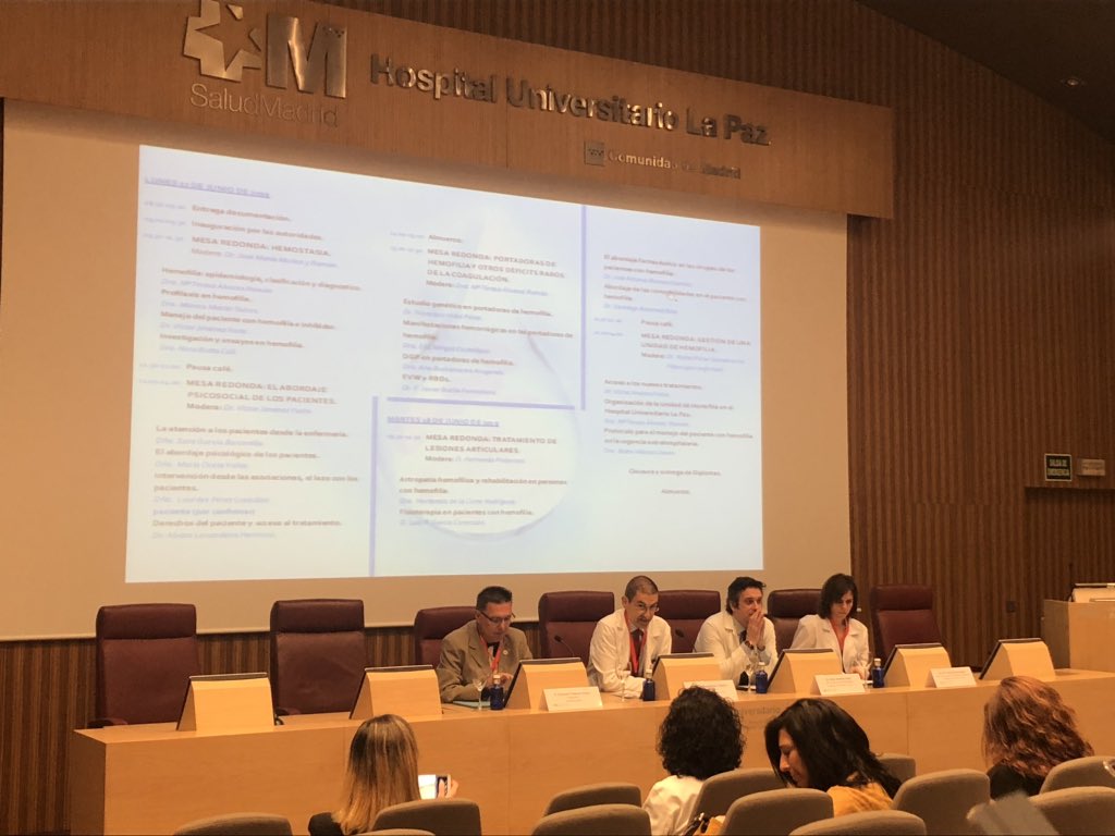 Grandes profesionales se reúnen estos días para debatir el abordaje multidisciplinar de la hemofilia en las #IIIJornadasHemofilia de <a href="/hemofiliamadrid/">Ashemadrid</a>  #AsheMadrid <a href="/HemostasiaHulp/">HemostasiaHulp</a>