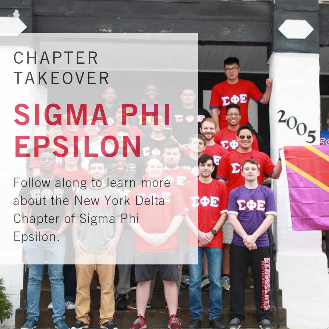 Up next is Sigma Phi Epsilon for the chapter takeover! Follow along to learn more about the New York Delta Chapter of Sigma Phi Epsilon #SigEp #RPIGreekLife <a href="/officialsigep/">Sigma Phi Epsilon</a>