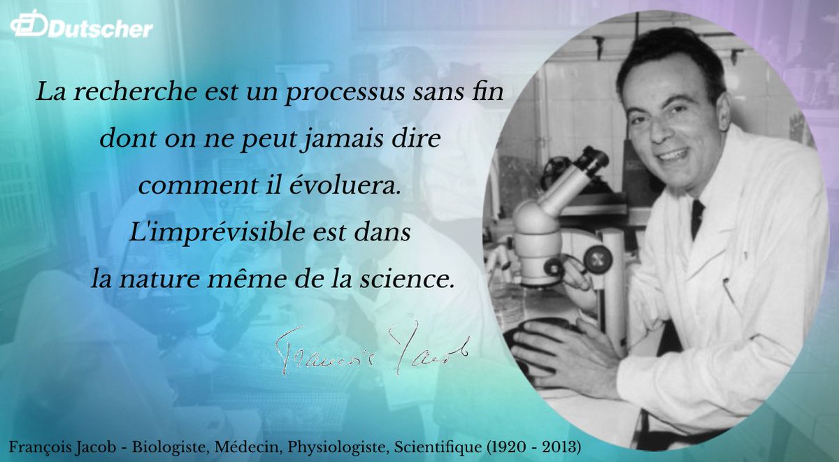 Dominique Dutscher La Citation Du Jour La Recherche Est Un Processus Sans Fin Dont On Ne Peut Jamais Dire Comment Il Evoluera L Imprevisible Est Dans La Nature Meme De La