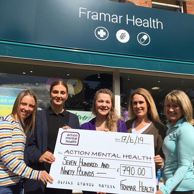 framarhealth's tweet photo. โจThank you to everyone who supported us and financially contributed to our team relay run for the @belfastcitymarathon โจ It was such a pleasure to present this cheque to Alex from @action_mental_health knowing the amazing work they do in our community and further afield ๐
Wโฆ https://t.co/siVSNw6exs