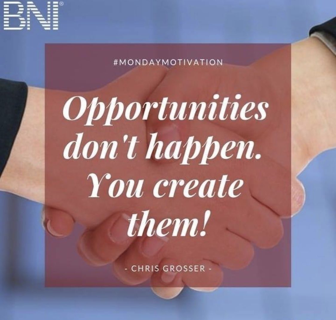 Create the opportunities that will grow your business. #bni #giversgain <a href="/BNI_National/">BNI UK and Ireland</a> #networking #bristol #somerset