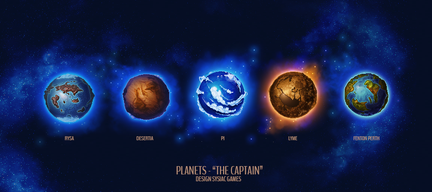 Sysiac's tweet image. A selection of planets in beautiful pixel glory! -The Captain. #screenshotsaturday #thecaptaingame #sysiacgames