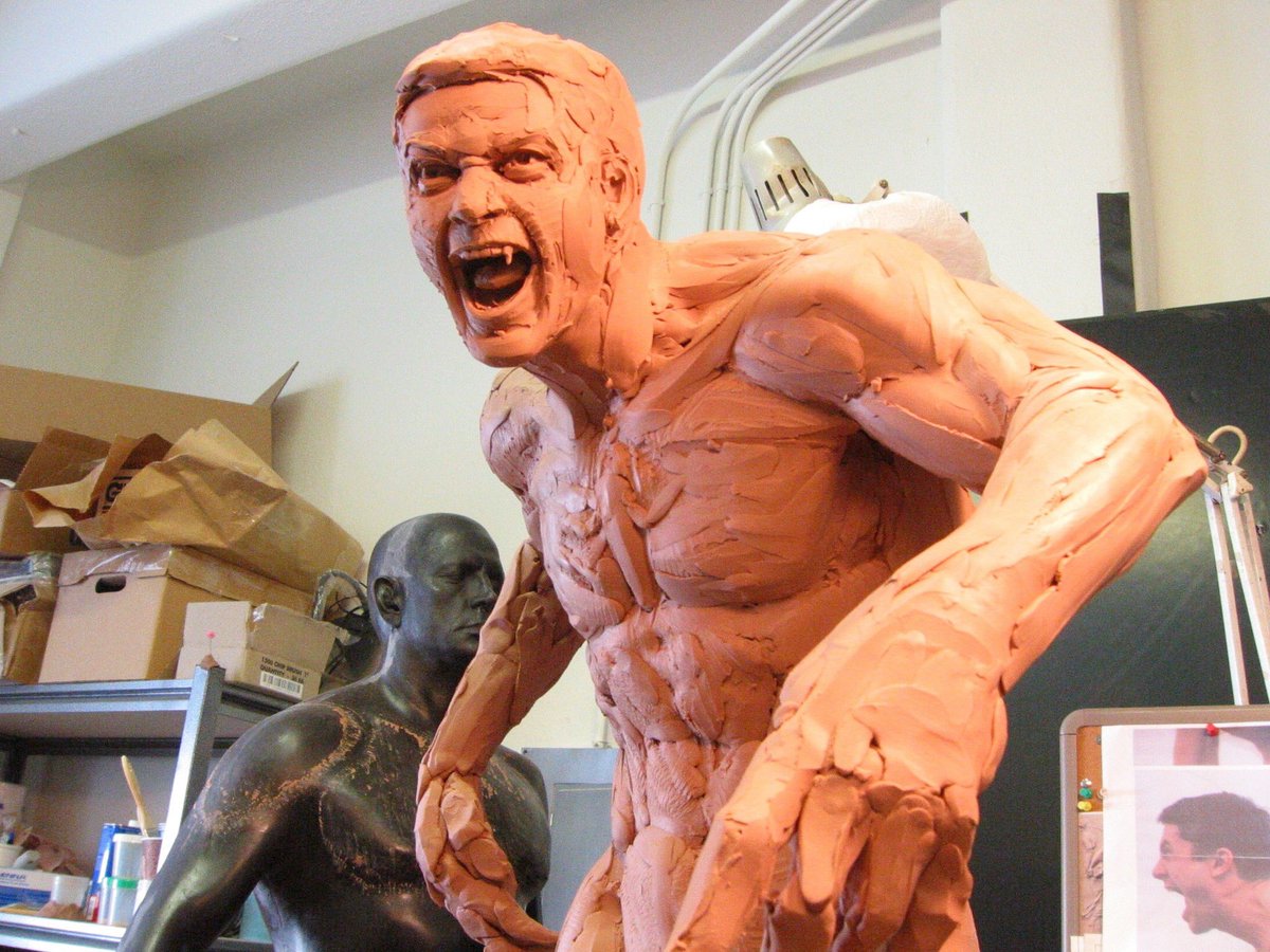 Eddie Brock statue. Nice fangs  @TopherGrace