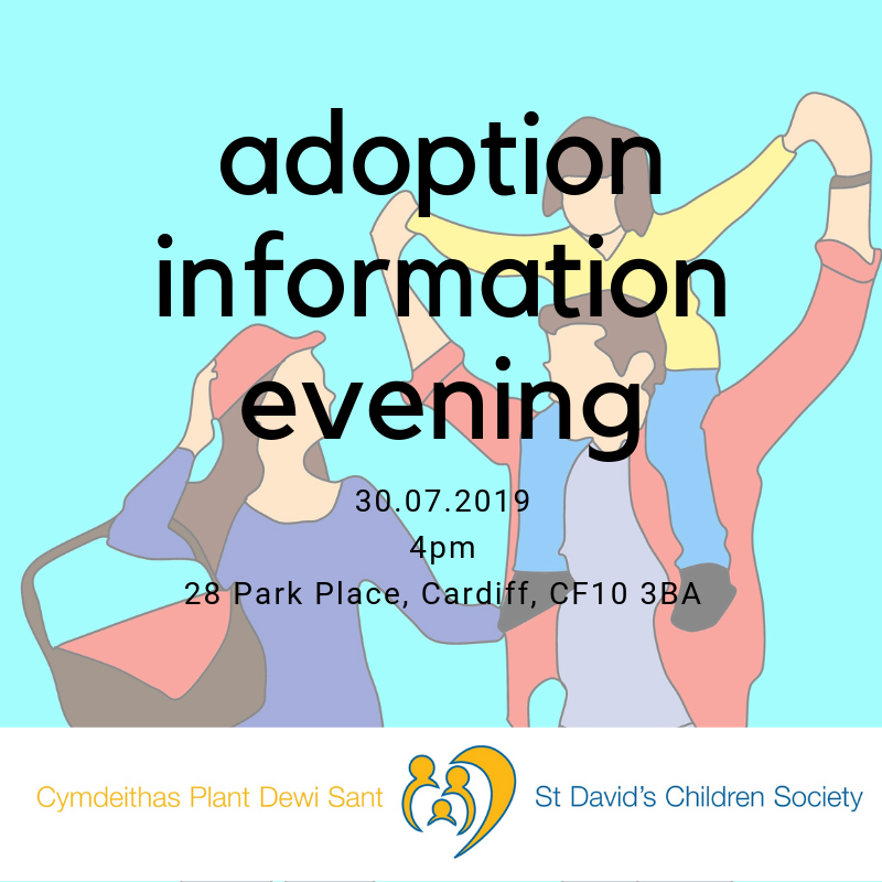 We just posted a new event to <a href="/lgbtadoptfoster/">New Family Social</a> website! 

#Adoption Information Evening - 30th July 2019 - 4pm - Cardiff

Spaces are limited so get in touch today to book your spaces: 

info@stdavidscs.org