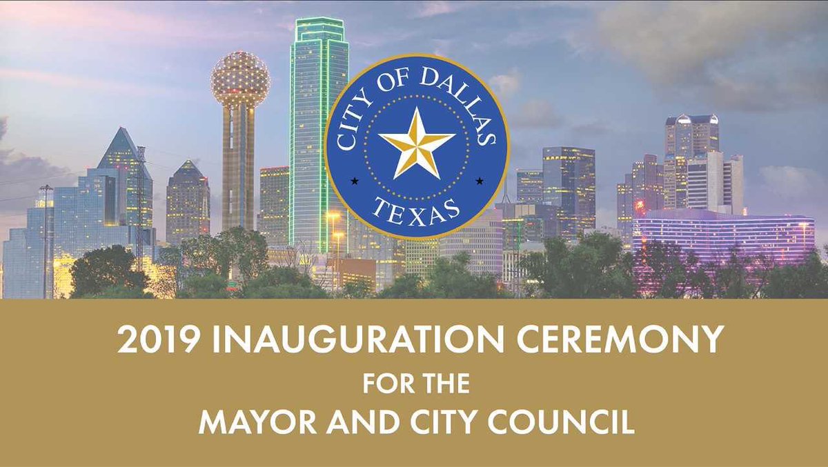 It’s Inauguration Day in @CityOfDallas Dallas. The ceremony starts at 10 a.m. and is open to the public. You may also watch it live through one of these ways: dallastx.swagit.com/dcn-95-live/ facebook.com/dallascityhall Spectrum channel 95