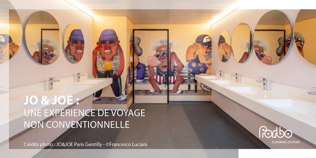 Des #chambres privées cabine aux chambres partagées en passant par des dortoirs, JO&amp;JOE offre des espaces de voyage uniques. Pour contraster avec leur originalité, nous avons choisi un revêtement de #sol neutre et chic. #déco #architecturelovers forbo.com/flooring/fr-fr…