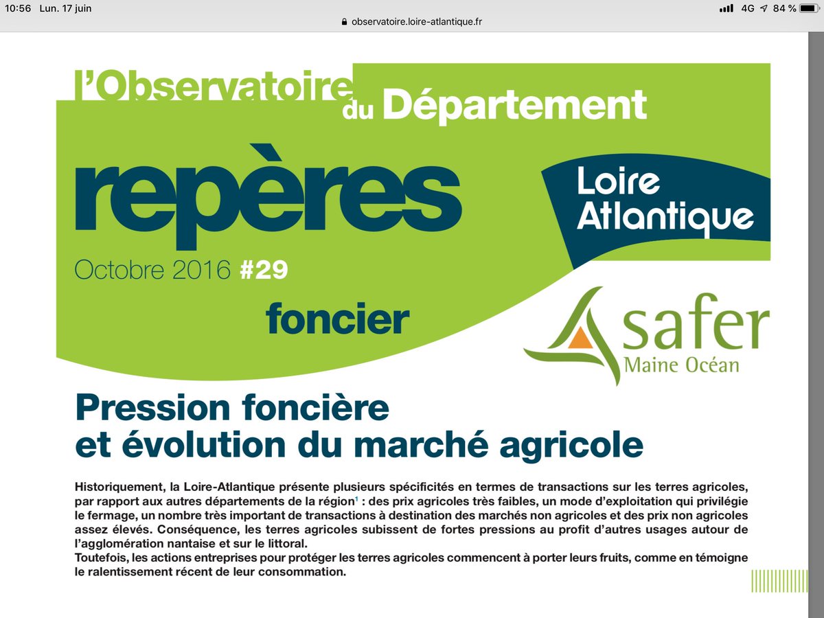 On parle d’agriculture à #TerresAMenager  bit.ly/2KndDco. Observatoire.loire-atlantique.fr