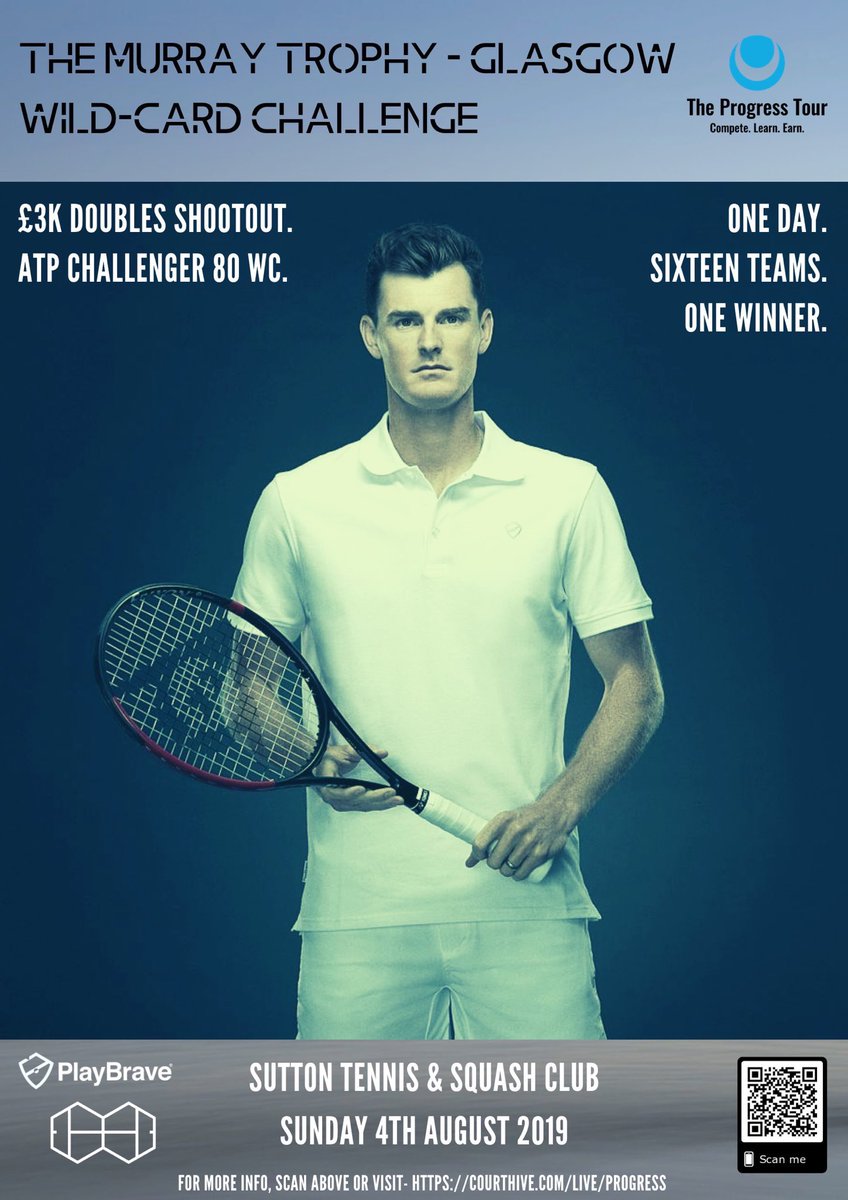 📢PLAYER ANNOUNCEMENT🇬🇧
The Murray Trophy - Glasgow Doubles Wild Card Challenge now has a £3,000 prize fund
🏆 £1500 Champions
➕Main Draw WC for highest finishing All-GB team
GET ENTERING HERE: http://bit.ly/2KeSYXX