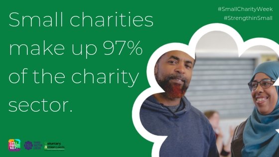 VolActionLeeds's tweet image. This week is #SmallCharityWeek celebrating  the outstanding work that smaller charities do! We'll be sharing the stories of 3 small charities in Leeds this week, watch this space #strengthinsmall #BigSupportSmall